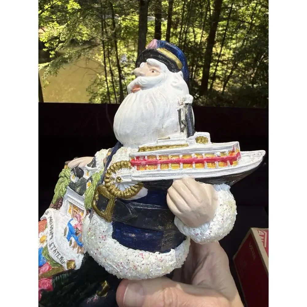 Mississippi State Santa Claus Painted Ceramic Handmade